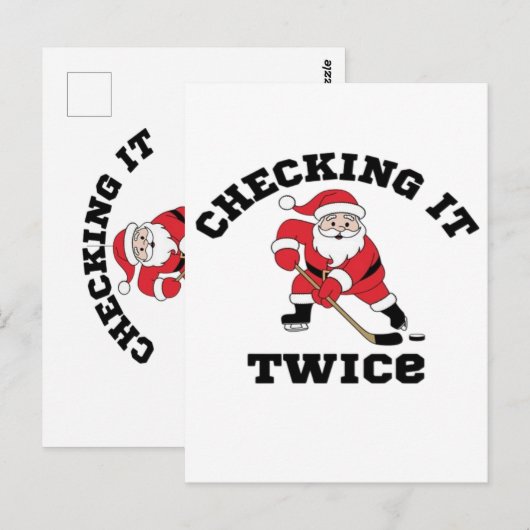 Sinterklaas die controleert het twee keer briefkaart (Voorkant / Achterkant)