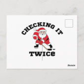 Sinterklaas die controleert het twee keer briefkaart (Achterkant)