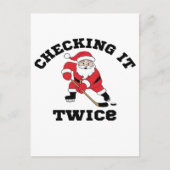 Sinterklaas die controleert het twee keer briefkaart (Voorkant)