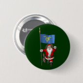 Sinterklaas die de staat Beaver bezoekt Ronde Button 5,7 Cm (Voorkant /achterkant)