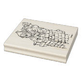 Sinterklaas die door de schoorsteen gaat rubberstempel (Stempel)