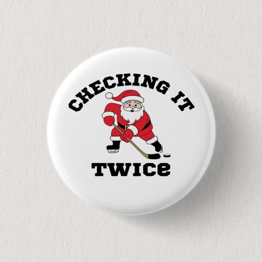 Sinterklaas die dubbelcheckt ronde button 3,2 cm (Voorkant)