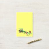 Sinterklaas die een dragster bestuurt post-it® notes (Op bureau)