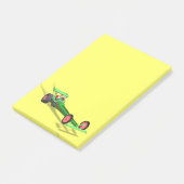 Sinterklaas die een dragster bestuurt post-it® notes (Schuin)