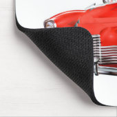 Sinterklaas die een retro auto bestuurt met cadeau muismat (Hoek)