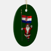 Sinterklaas die Kroatië bezoekt Keramisch Ornament (Rechts)
