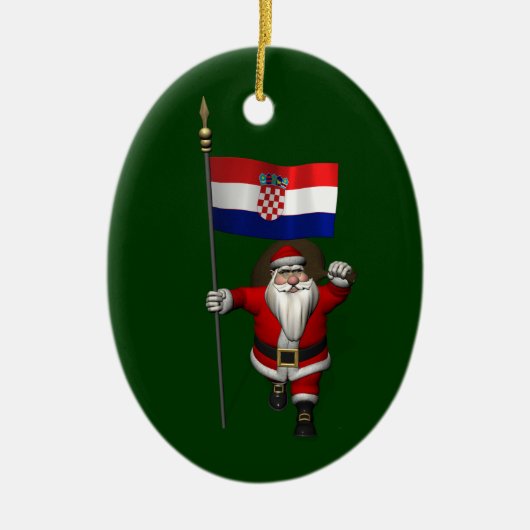 Sinterklaas die Kroatië bezoekt Keramisch Ornament (Voorkant)