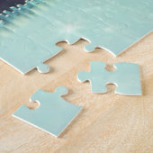 Sinterklaas die met rendiervis vliegt legpuzzel (Zijkant)