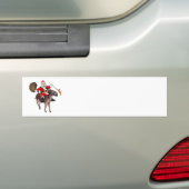 Sinterklaas die op Donkey rust Bumpersticker (Op auto)