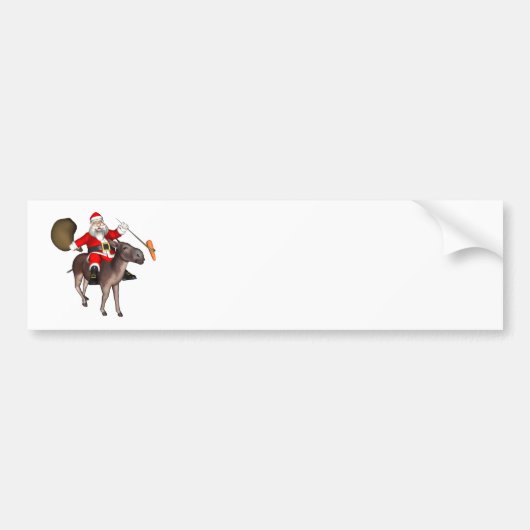 Sinterklaas die op Donkey rust Bumpersticker (Voorkant)