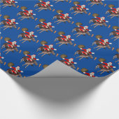 Sinterklaas die op Donkey rust Cadeaupapier (Hoek)