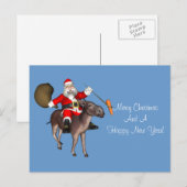 Sinterklaas die op Donkey rust Feestdagenkaart (Voorkant / Achterkant)