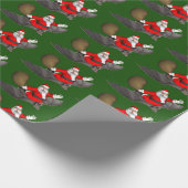 Sinterklaas die op een bat vliegt cadeaupapier (Hoek)