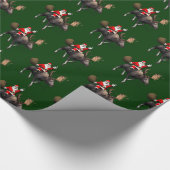 Sinterklaas die op mazen rijdt cadeaupapier (Hoek)