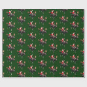 Sinterklaas die op mazen rijdt cadeaupapier (Vlak)