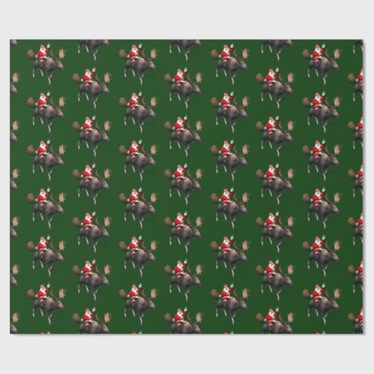 Sinterklaas die op mazen rijdt cadeaupapier (Vlak)