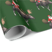 Sinterklaas die op mazen rijdt cadeaupapier (Rol Hoek)