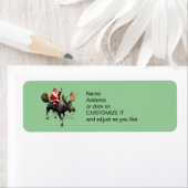 Sinterklaas die op mazen rijdt etiket (Insitu)