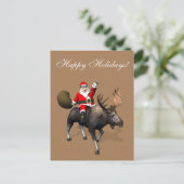 Sinterklaas die op mazen rijdt feestdagenkaart (Staand voorkant)