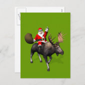 Sinterklaas die op mazen rijdt feestdagenkaart (Voorkant / Achterkant)