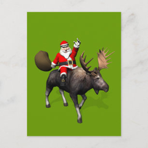 Sinterklaas die op mazen rijdt feestdagenkaart