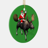 Sinterklaas die op mazen rijdt keramisch ornament (Rechts)