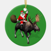 Sinterklaas die op mazen rijdt keramisch ornament (Voorkant)