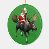 Sinterklaas die op mazen rijdt keramisch ornament (Links)