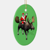 Sinterklaas die op mazen rijdt keramisch ornament (Rechts)