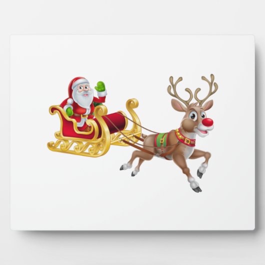 Sinterklaas die op slee rijdt fotoplaat (Voorkant)