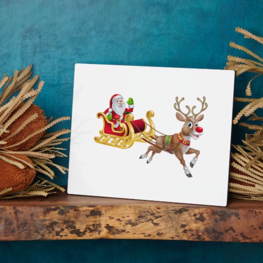 Sinterklaas die op slee rijdt fotoplaat (Zijkant)