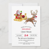 Sinterklaas die op slee rijdt kaart (Voorkant)