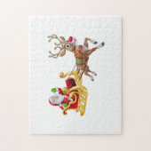Sinterklaas die op slee rijdt legpuzzel (Verticaal)