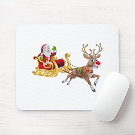 Sinterklaas die op slee rijdt muismat (Met muis)
