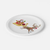 Sinterklaas die op slee rijdt papieren bordje (Gekanteld)