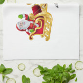 Sinterklaas die op slee rijdt theedoek (Gevouwen)