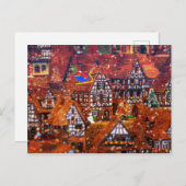 Sinterklaas die over een ontbijt vliegt briefkaart (Voorkant / Achterkant)