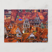 Sinterklaas die over een ontbijt vliegt briefkaart (Voorkant)