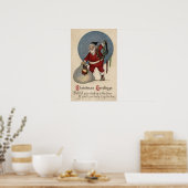 Sinterklaas die tot aan de rand van de afgrond sto poster (Keuken)