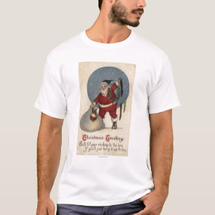 Sinterklaas die tot de rand van de afgrond stopt t-shirt
