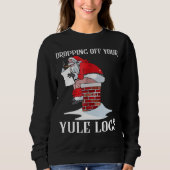 Sinterklaas die van Yule Logs Funny kerstShirt val Trui (Voorkant)