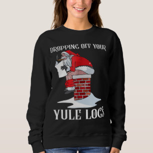 Sinterklaas die van Yule Logs Funny kerstShirt val Trui