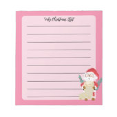 Sinterklaas die zijn lijst bekijkt Roze Notitieblo Notitieblok (Voorkant)
