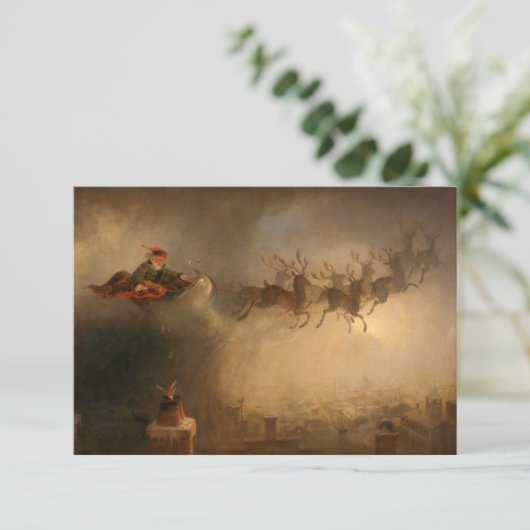 Sinterklaas door William Holbrook Beard Bedankkaart (Staand voorkant)