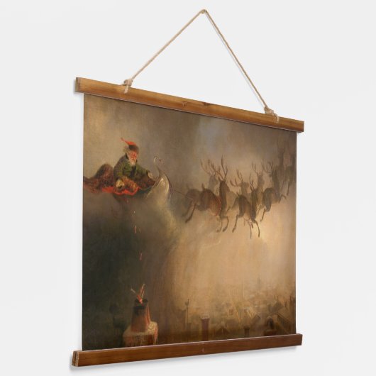 Sinterklaas door William Holbrook Beard Hangend Wandkleed (Gebogen)