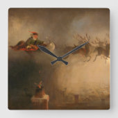 Sinterklaas door William Holbrook Beard Vierkante Klok (Voorkant)