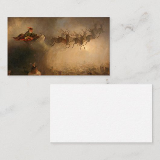 Sinterklaas door William Holbrook Beard Visitekaartje (Voorkant / Achterkant)