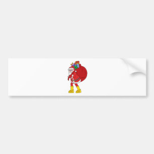Sinterklaas draagt grote gele laarzen bumpersticker