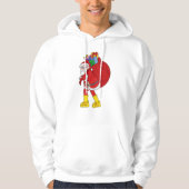 Sinterklaas draagt grote gele laarzen hoodie (Voorkant)