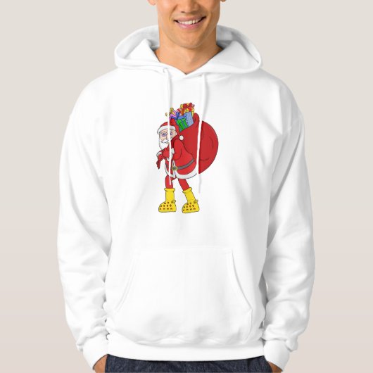 Sinterklaas draagt grote gele laarzen hoodie (Voorkant)